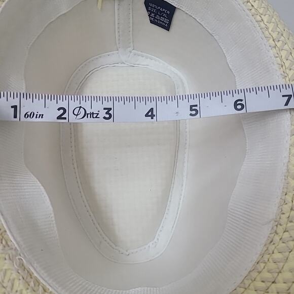 100% Paper Straw Fedora Bucket Hat Large Breathable Stylish Unisex NWT - Picture 10 of 10